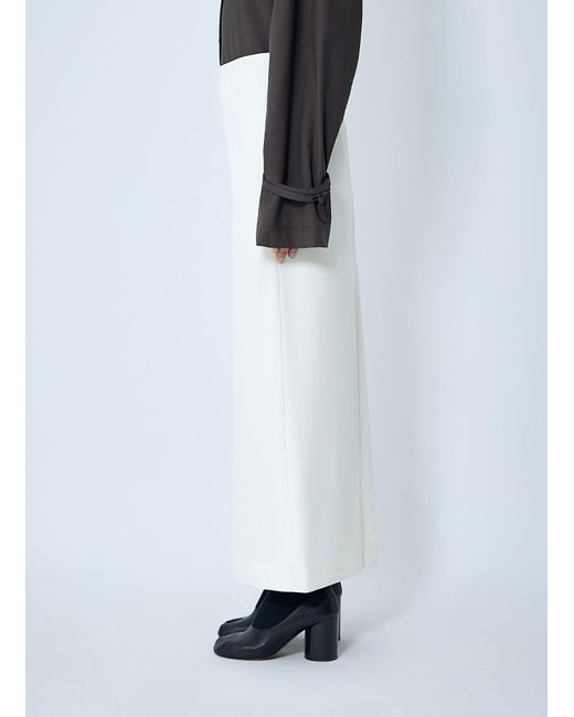 Totême  White Light Wool Skirt