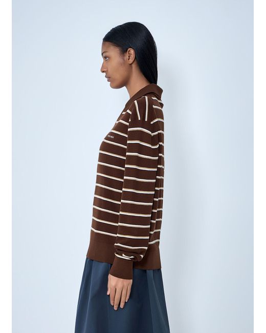 Miu Miu Multicolor Striped Knit Polo Sweater