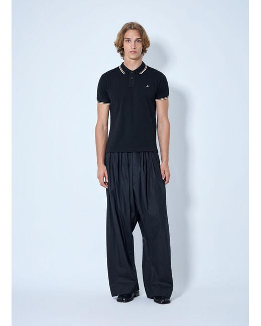 Vivienne Westwood Blue Wide-Leg Drawstring Trousers for men
