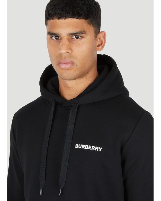 Burberry Avondale Hooded Sweatshirt in Black for Men | Lyst