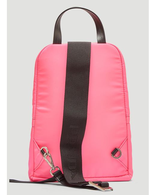 Prada Leather-trimmed Neon Shell Backpack in Pink | Lyst Canada