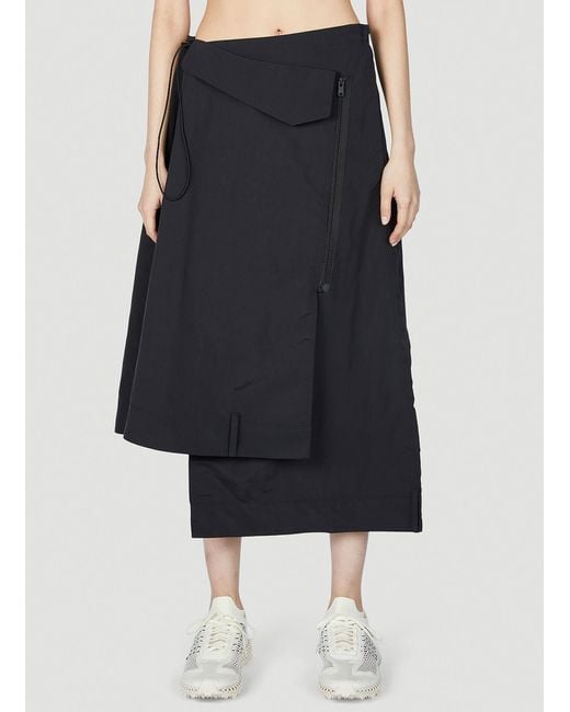 Y-3 Blue Wrap Front Skirt