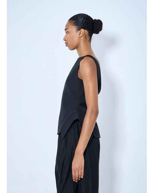 Rohe Blue Deconstructed Collar Top
