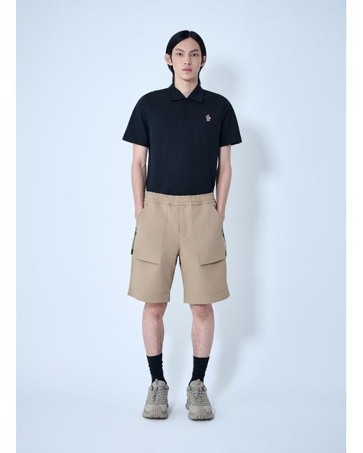 Moncler Natural Elasticated Waist Cargo Shorts for men