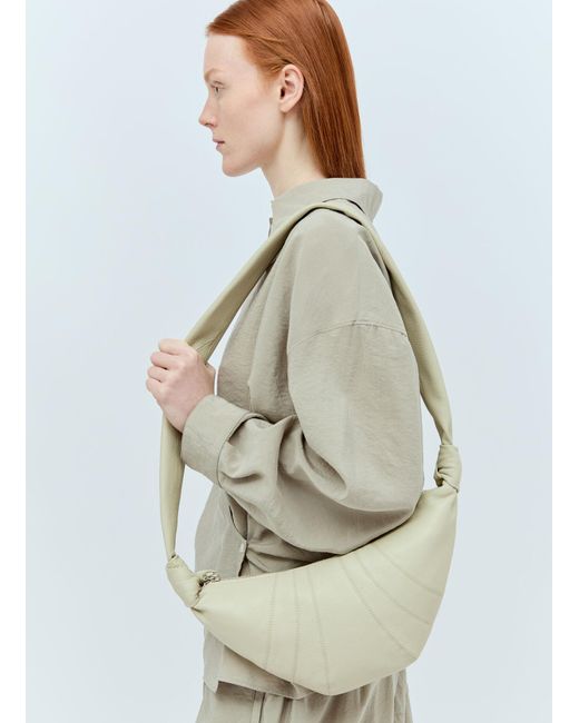 Lemaire Gray Small Croissant Shoulder Bag