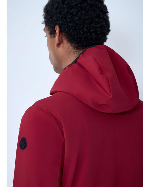 Moncler Red Batisse Hooded Short Down Jacket for men