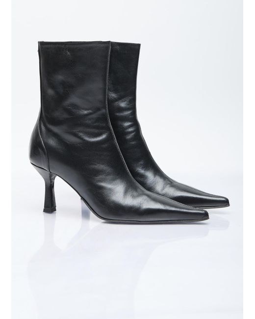 Our Legacy Black Slim Leather Boots