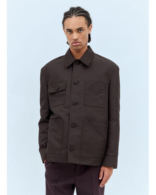 Gucci Gray Technical Cotton-Blend Jacket for men