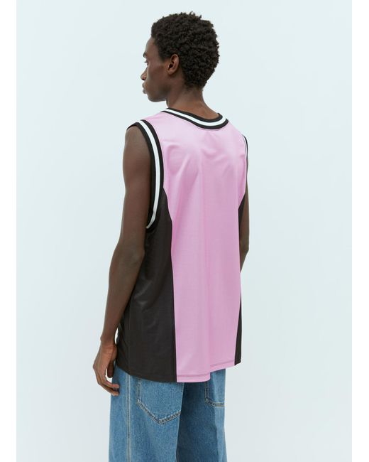Gucci Pink Brand-print Relaxed-fit Jersey Top for men