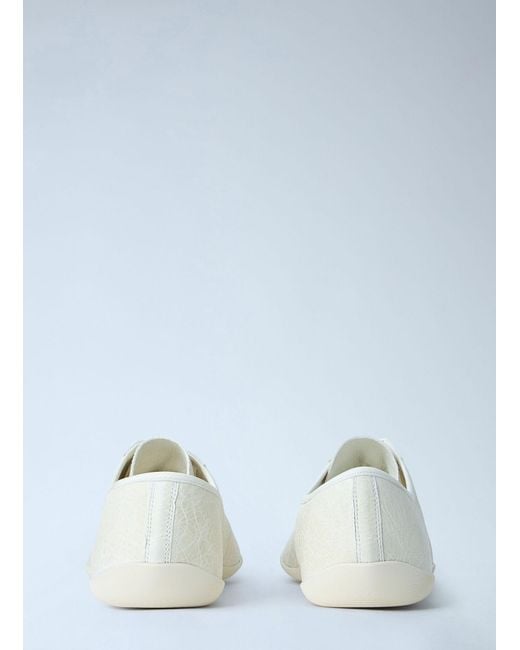 The Row Blue Clement Crinkled-Leather Sneakers for men