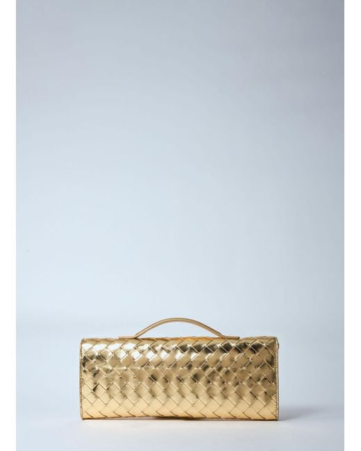 Bottega Veneta Blue Long Andiamo Clutch