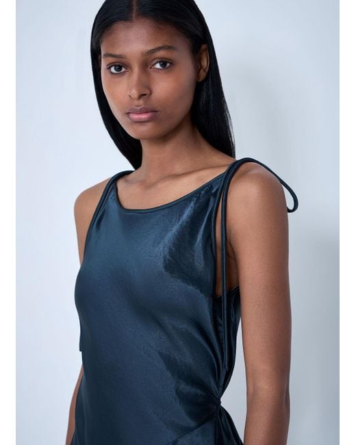 acne dress blue Acne Studios Coated Denim Dress