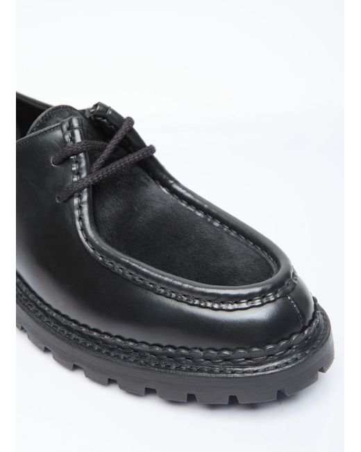 Saint Laurent Black Ponyhair Leather Loafers for men