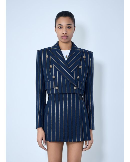 Vivienne Westwood Blue Cut-Off Blazer