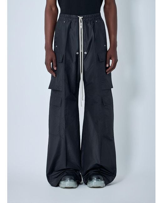 Rick Owens Blue Cargobelas Pants for men