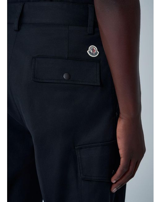 Moncler Blue Stretch-Finish Pants for men