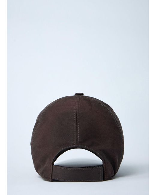 Prada Brown Logo Plaque Baseball Cap for men