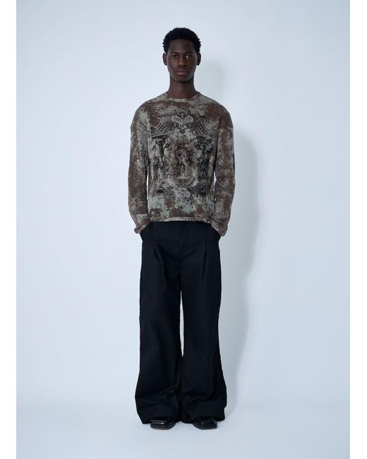 Jean Paul Gaultier Gray Mãdaillon Mesh Top for men