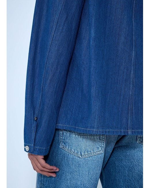 Levi's Blue Denim Button-Down Jacket for men