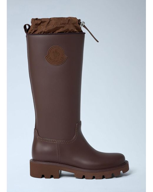 Moncler Brown Kickstream Rain Boots