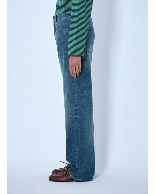 Miu Miu Blue Wide-Leg Denim Jeans