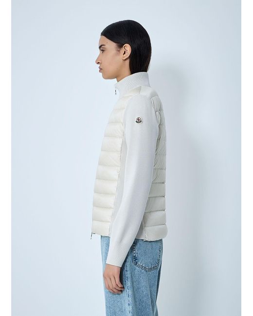 Moncler Gray Quilted Cardigan