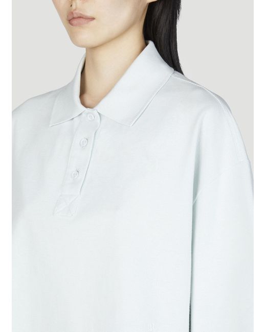 Bottega Veneta White Cropped Polo Shirt