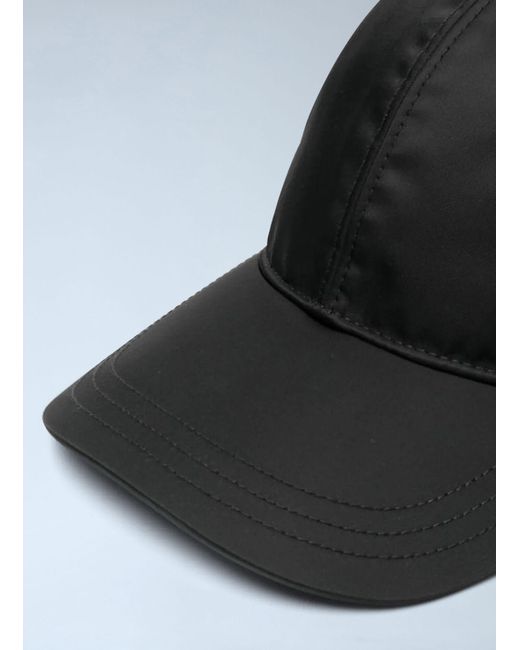 Prada Black Nylon Baseball Cap for men
