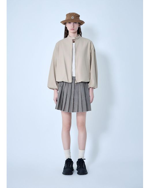 Moncler Gray Pleated Mini Skirt