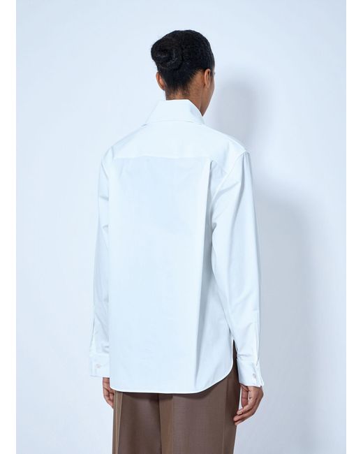 Saint Laurent White Lavallière Shirt