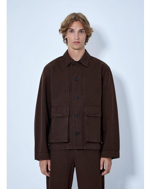 Lemaire Brown Boxy Jacket for men