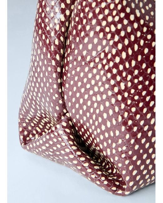 Dries Van Noten Red Patterned Top Handle Bag