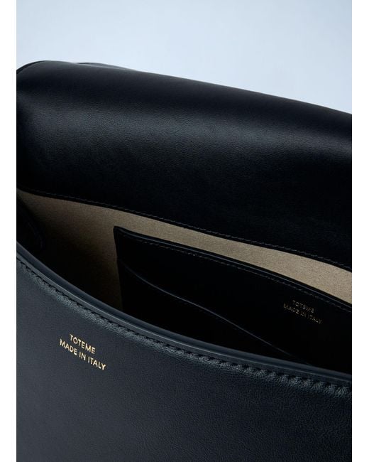 Totême Blue T-Lock Leather Crossbody Bag