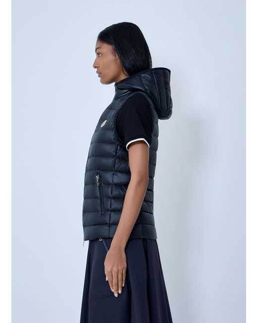 Moncler Blue Glygos Short Down Vest
