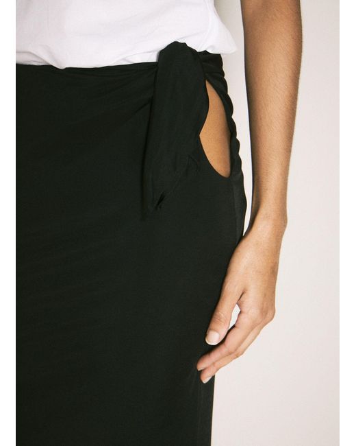 Saint Laurent Black Cut-Out Skirt