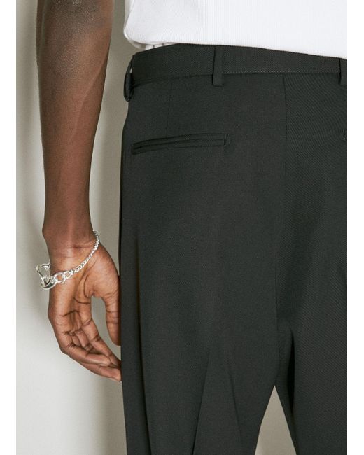 Prada Black Belted Wool Pants for men