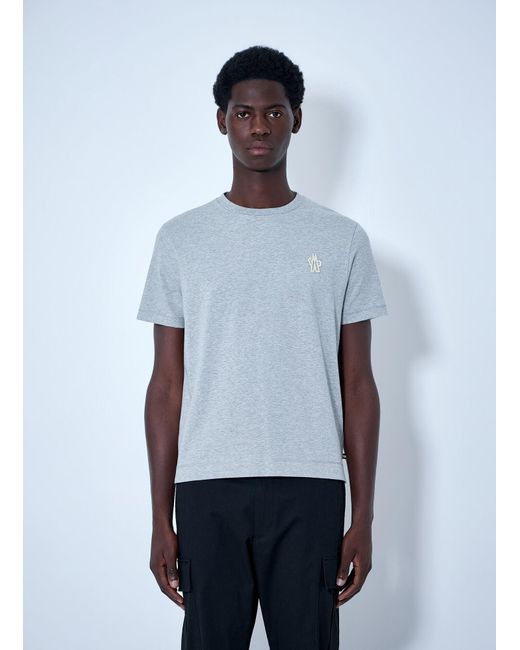 Moncler Blue Set Of Three Logo Motif T-Shirts for men
