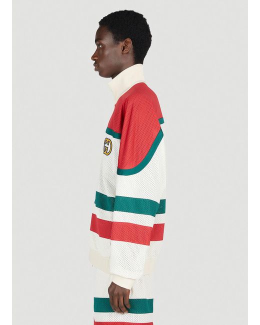 Gucci Red Block Stripe Track Jacket for men