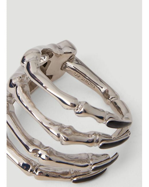 RAF SIMONS シルバーリング Raf Simons RS Brass Ring | Silver | FARFETCH