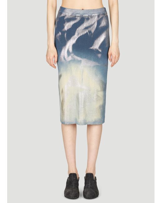 DIESEL Blue M-ilan Midi Skirt