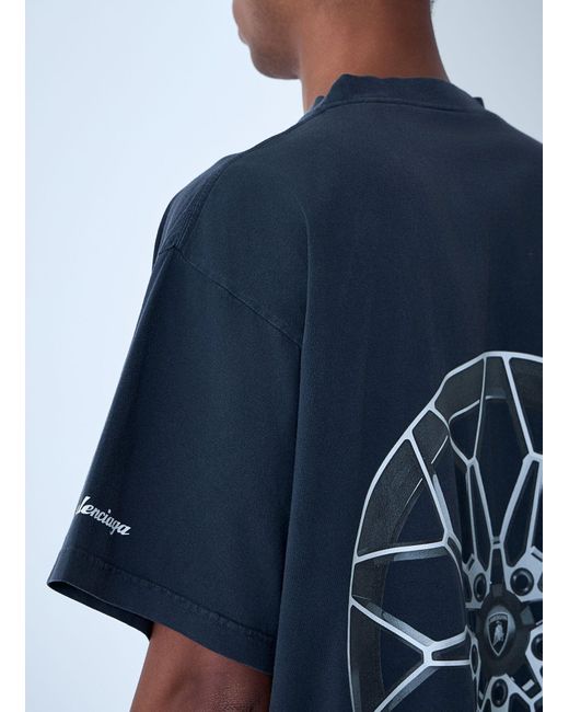 Balenciaga x Lamborghini Blue Automobili Lamborghini T-shirt for men