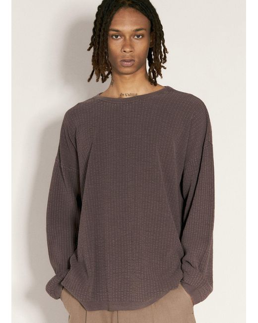 Our Legacy Brown Popover Knit Sweater for men