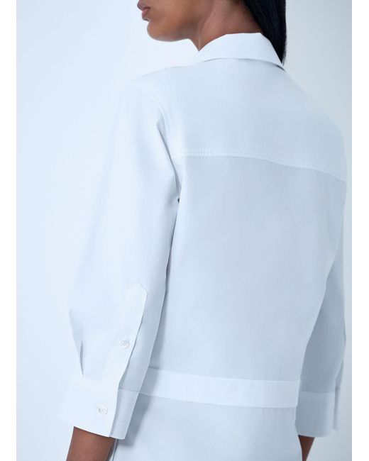 Gucci Blue Cotton Poplin Shirt With Horsebit Hardware