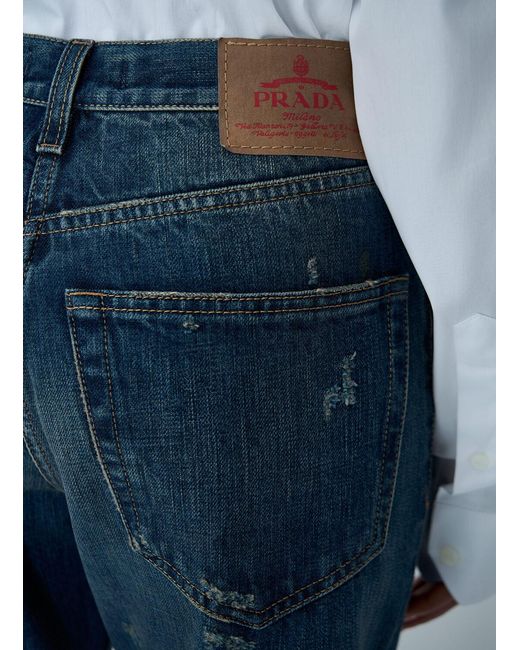 Prada Blue Five-Pocket Jeans