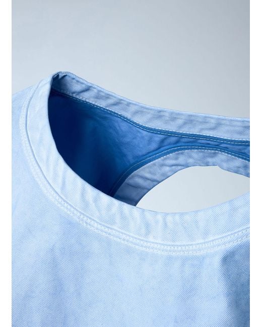 Issey Miyake Blue Sculptural Shoulder Bag