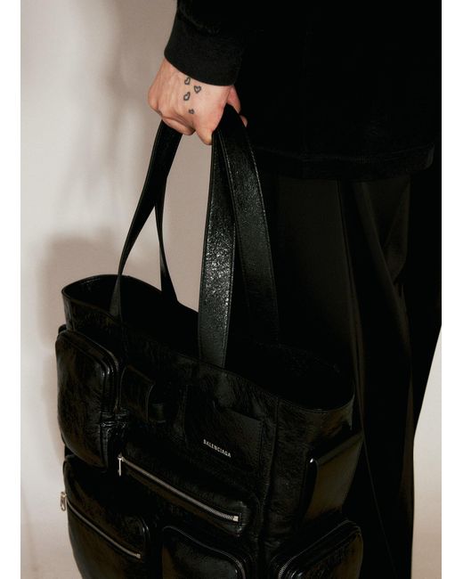 Balenciaga Black Superbusy Tote Bag for men