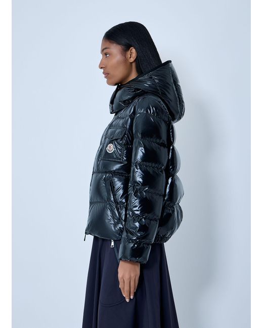 Moncler Blue Andro Short Down Jacket