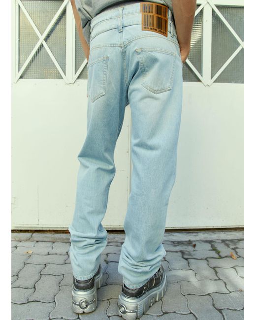 VTMNTS Blue Double Waist Denim Jeans