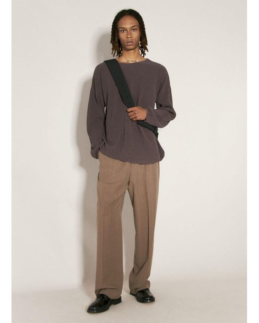 Our Legacy Brown Popover Knit Sweater for men