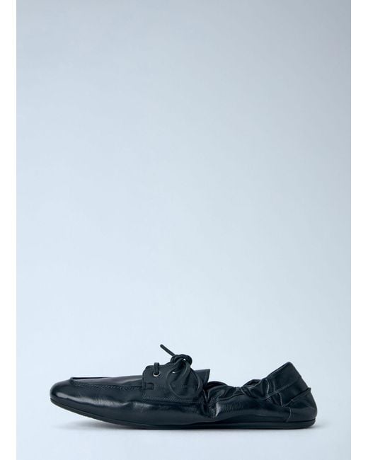 Prada Blue Leather Moccasins for men